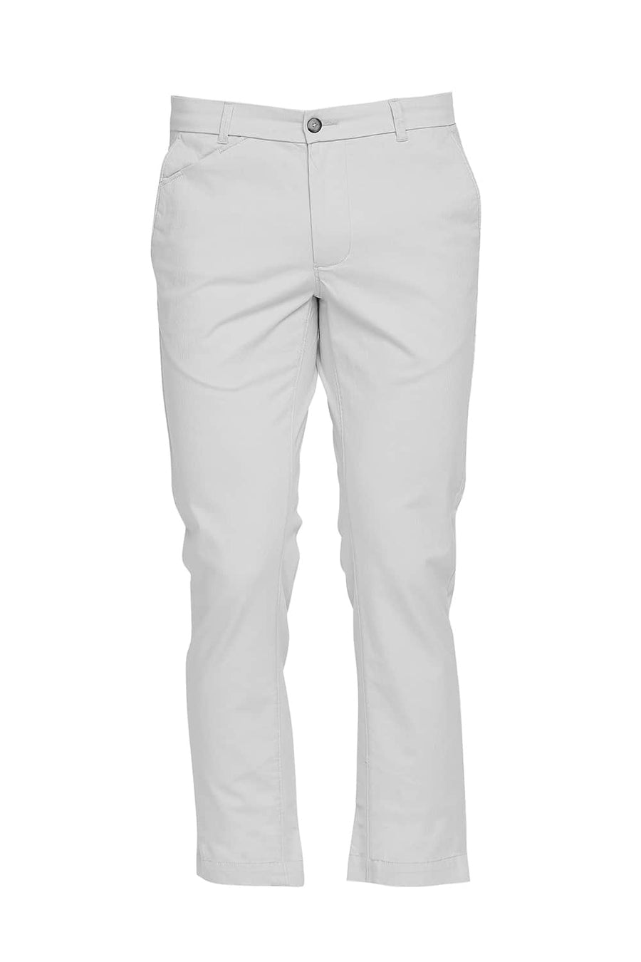 BASICS TAPERED FIT GLACIER GREY STRETCH TROUSER
