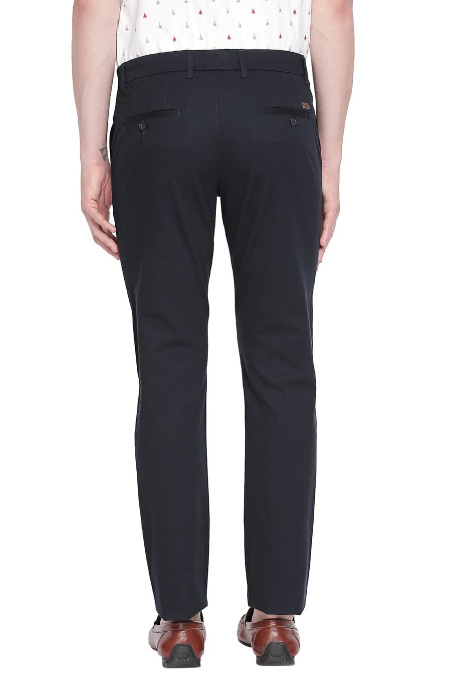 BASICS TAPERED FIT BLUE NIGHTS STRETCH TROUSER