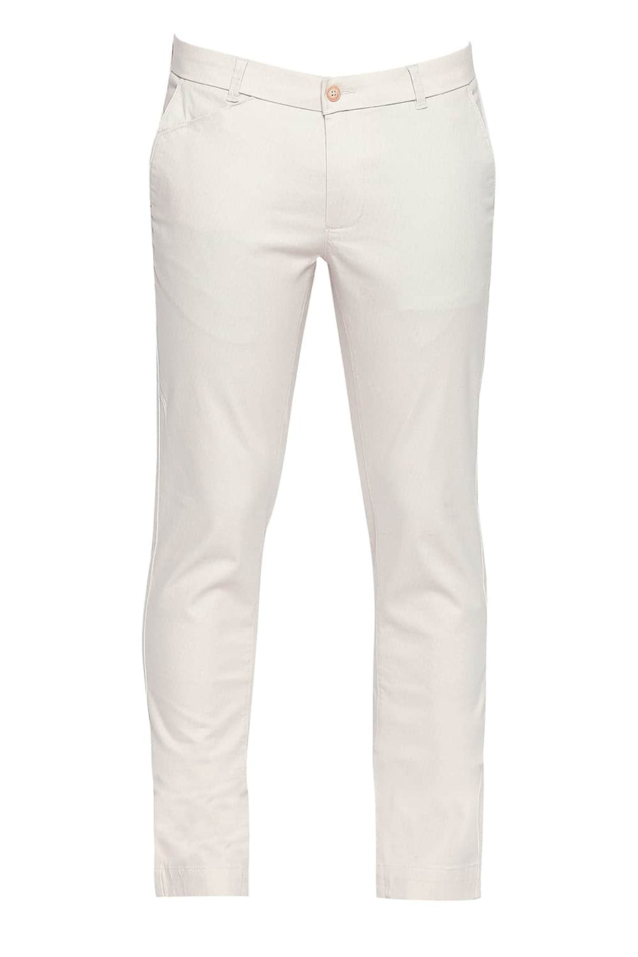BASICS TAPERED FIT BIRCH STRETCH TROUSER