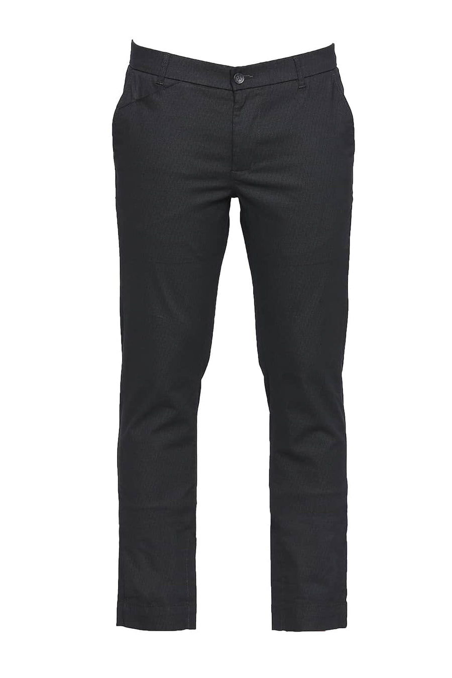 BASICS TAPERED FIT DARK SHADOW STRETCH TROUSER