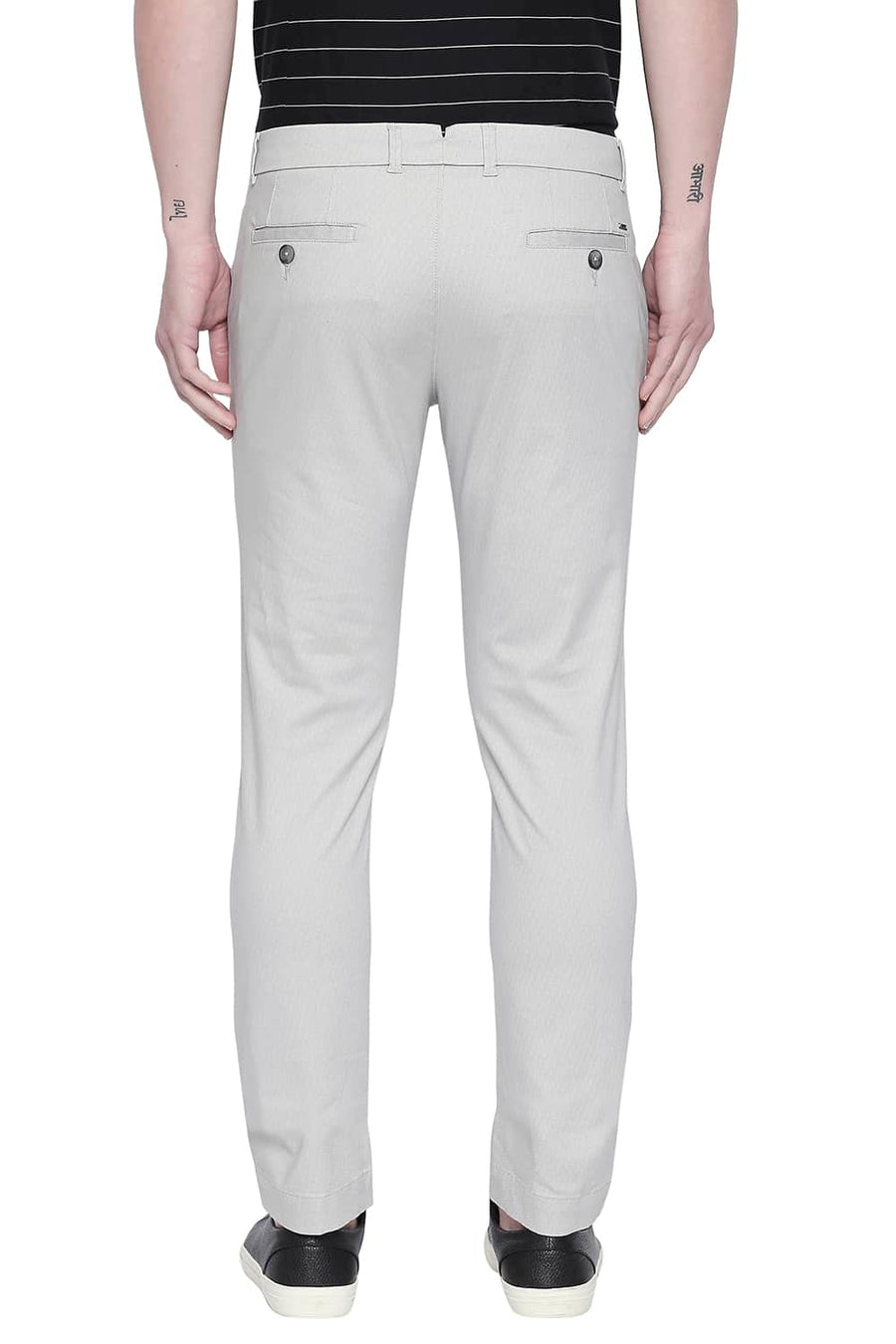 BASICS TAPERED FIT BELGIAN BLOCK STRETCH TROUSER