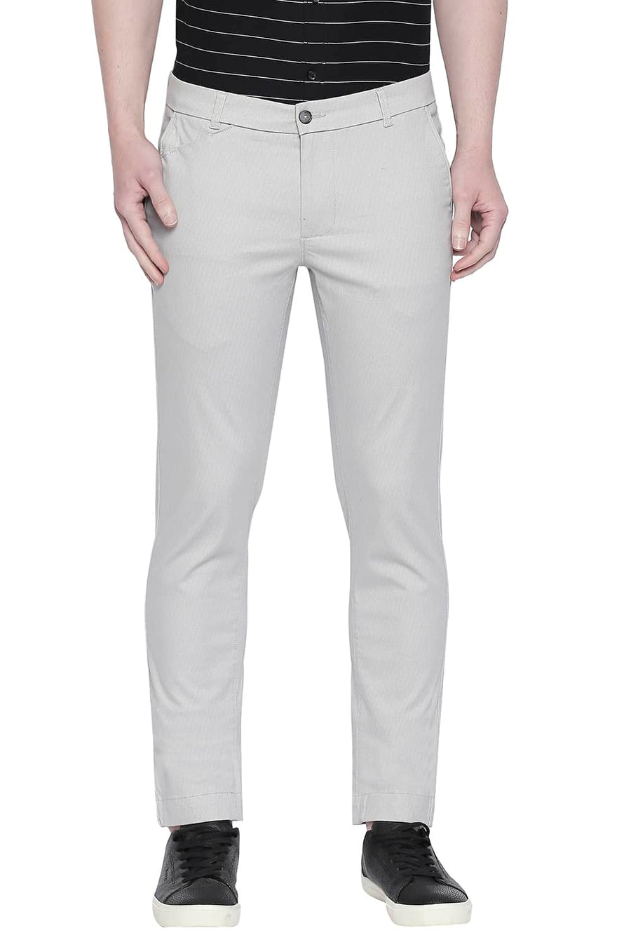 BASICS TAPERED FIT BELGIAN BLOCK STRETCH TROUSER
