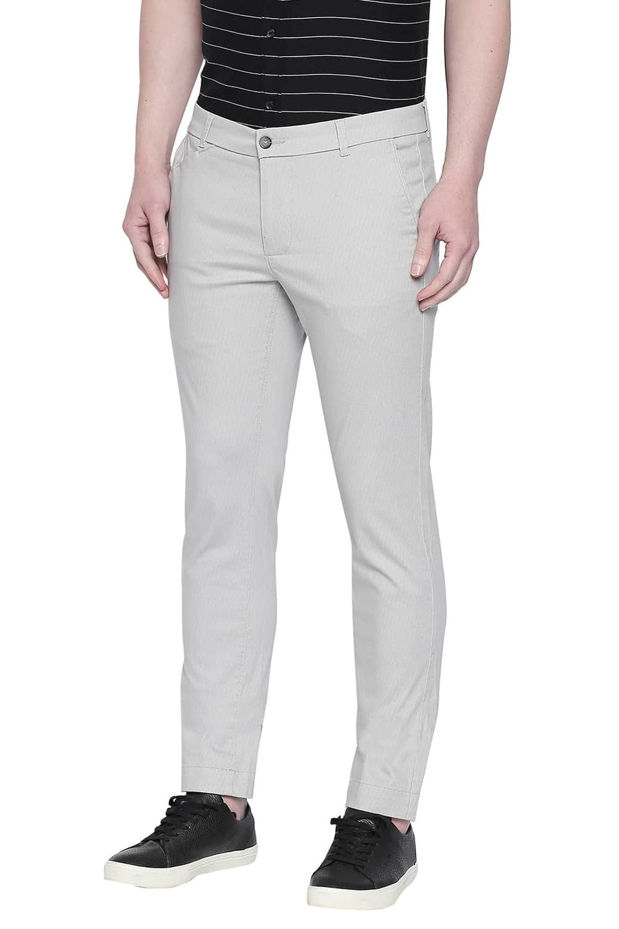 BASICS TAPERED FIT BELGIAN BLOCK STRETCH TROUSER