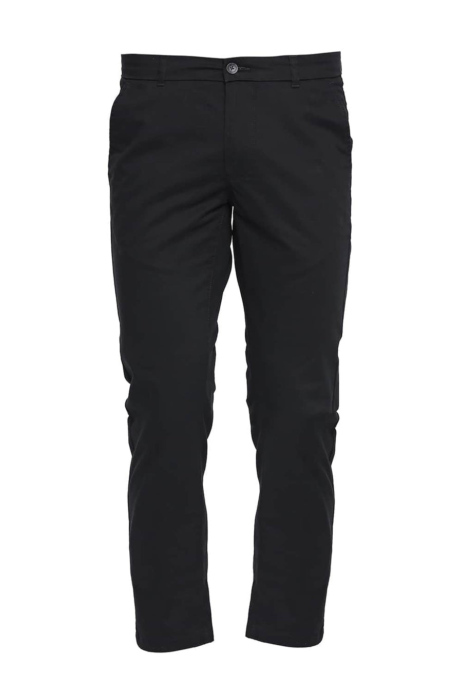 BASICS TAPERED FIT PIRATE BLACK STRETCH TROUSER