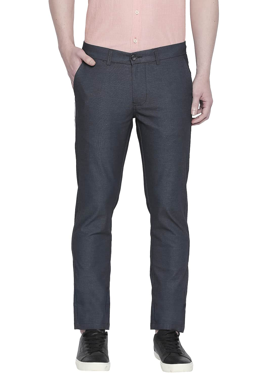 BASICS TAPERED FIT STRETCH TROUSER