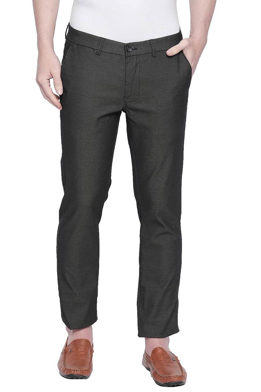 BASICS TAPERED FIT CASTLEROCK STRETCH TROUSER