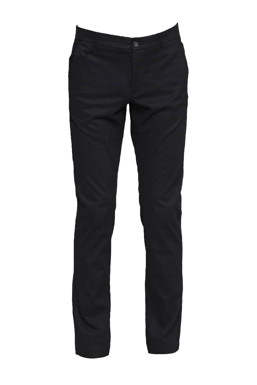 BASICS TAPERED FIT PIRATE BLACK STRETCH TROUSER