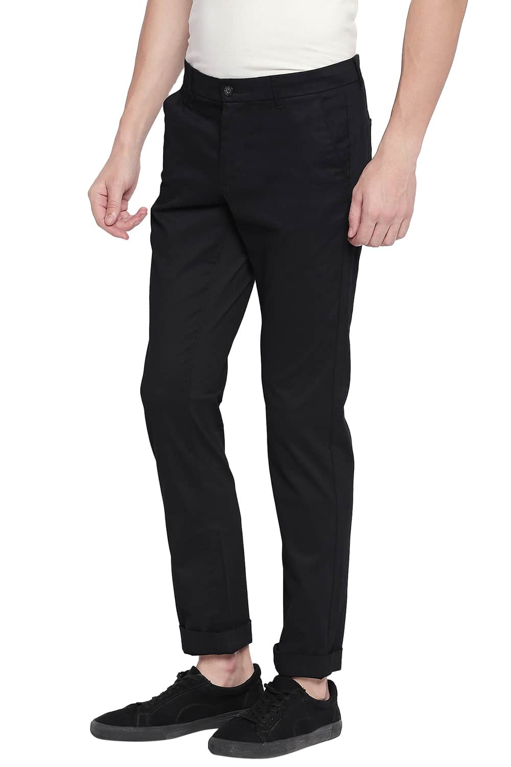 BASICS TAPERED FIT STRETCH TROUSER