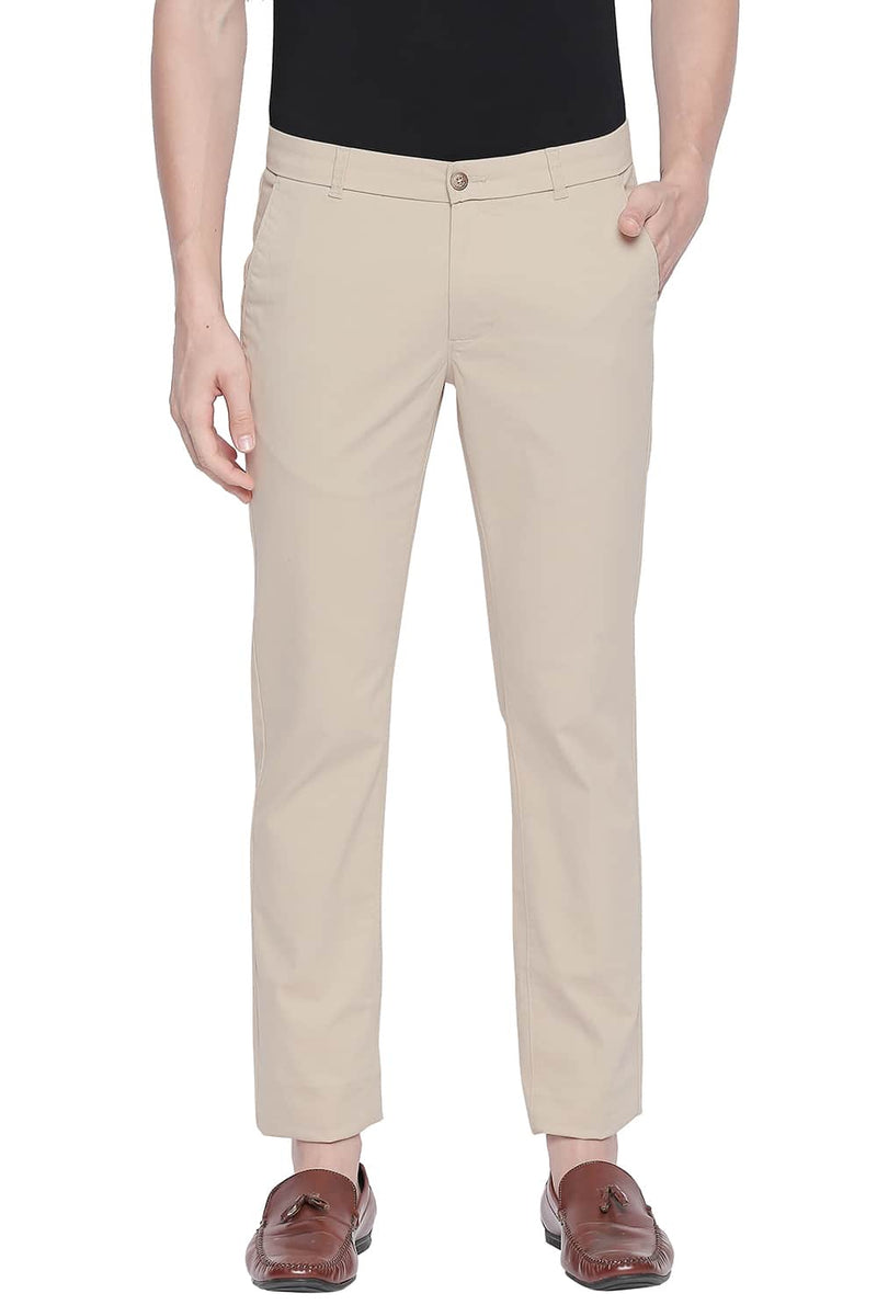 BASICS TAPERED FIT STRETCH TROUSER