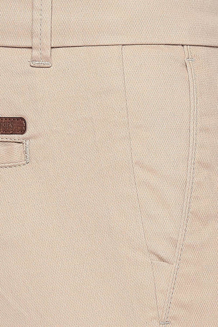 BASICS TAPERED FIT TANNIN STRETCH TROUSER