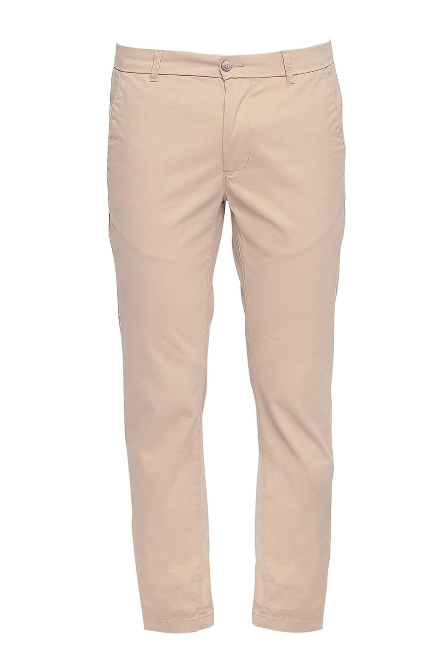 BASICS TAPERED FIT TANNIN STRETCH TROUSER