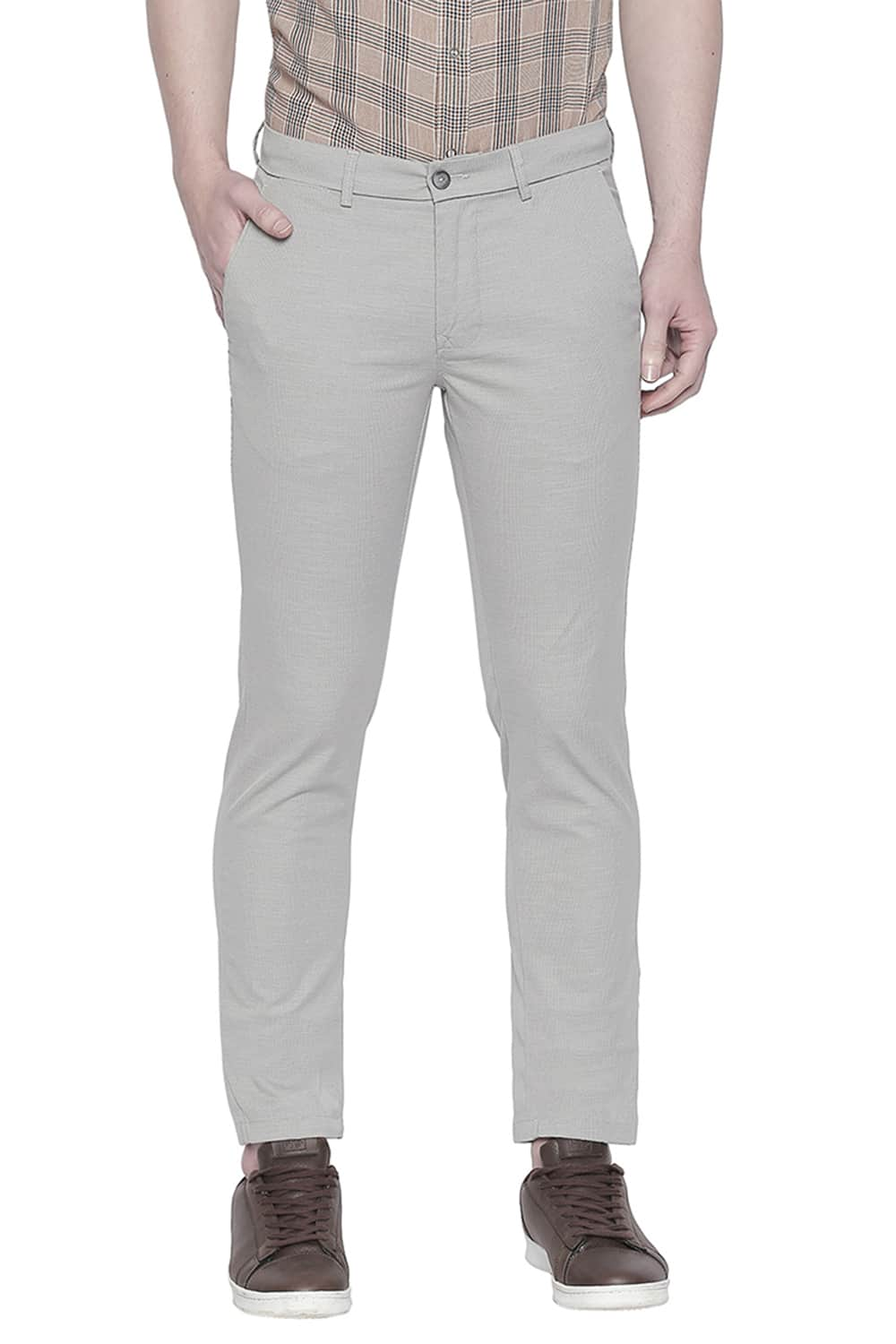 BASICS TAPERED FIT STRETCH TROUSER