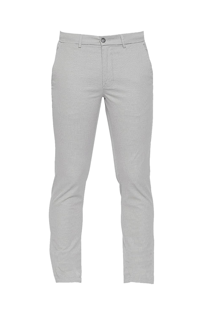 BASICS TAPERED FIT CHATEAU GREY STRETCH TROUSER