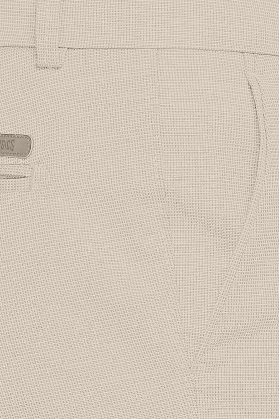 BASICS TAPERED FIT COBBLE STONE STRETCH TROUSER