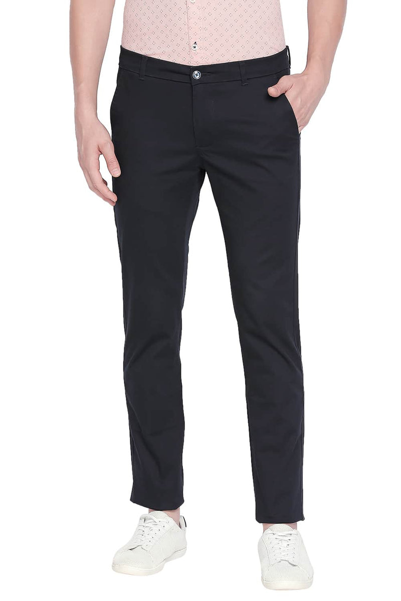 BASICS TAPERED FIT STRETCH TROUSER