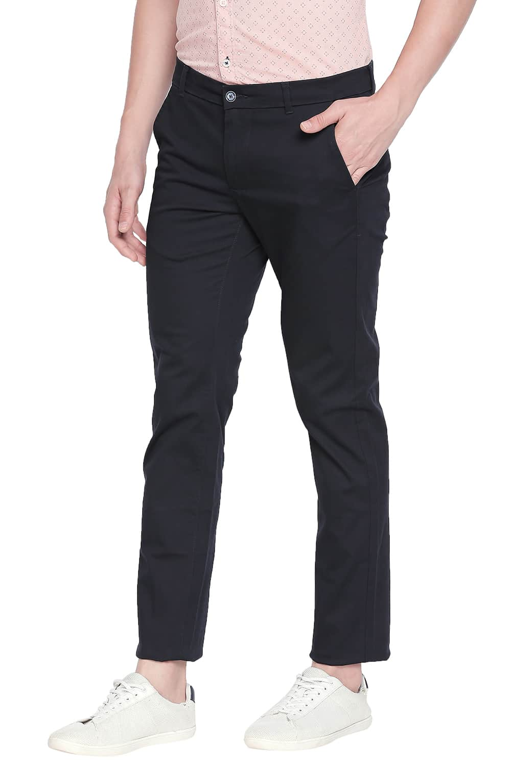 BASICS TAPERED FIT STRETCH TROUSER