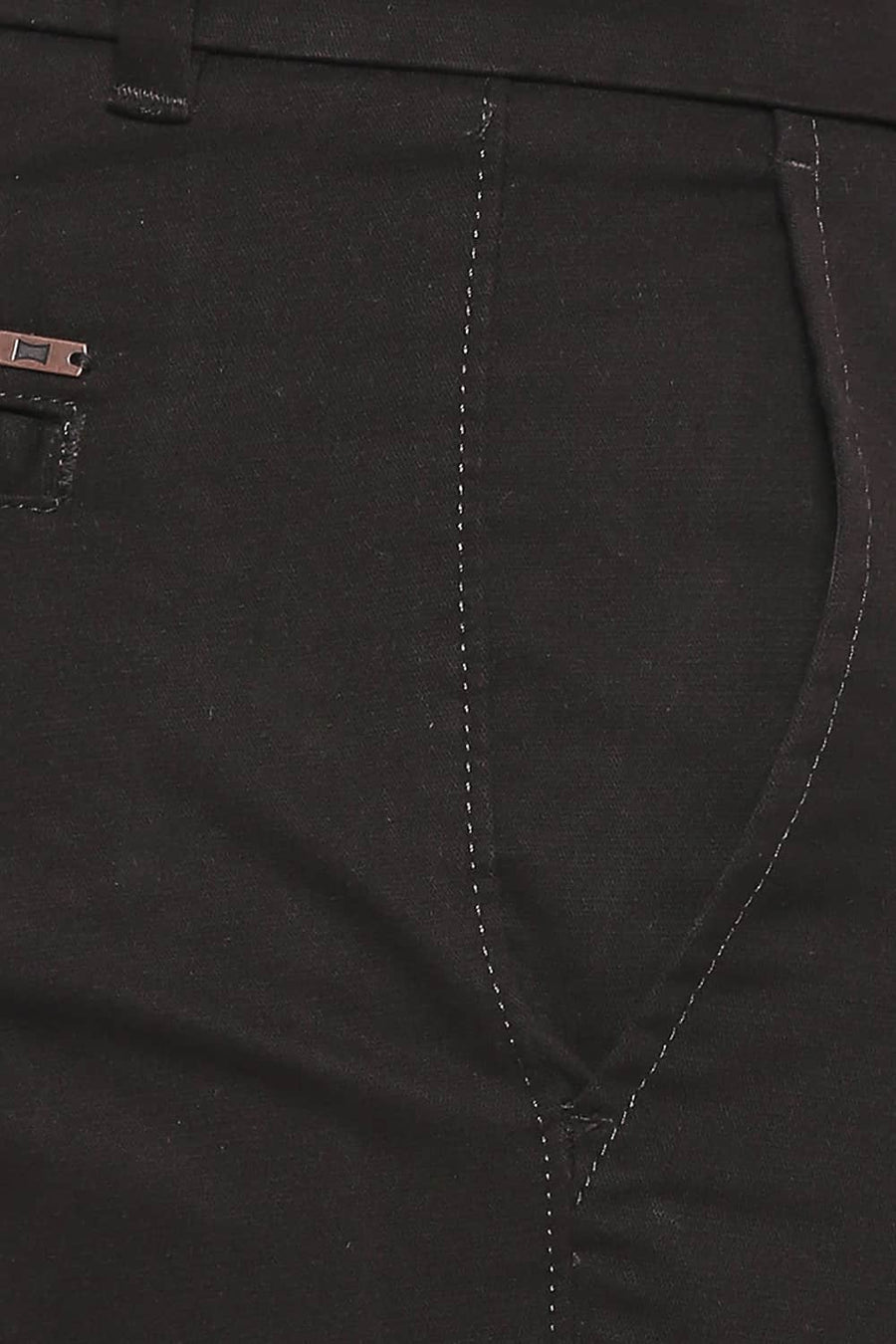 BASICS TAPERED FIT COFFEE BEAN STRETCH TROUSER
