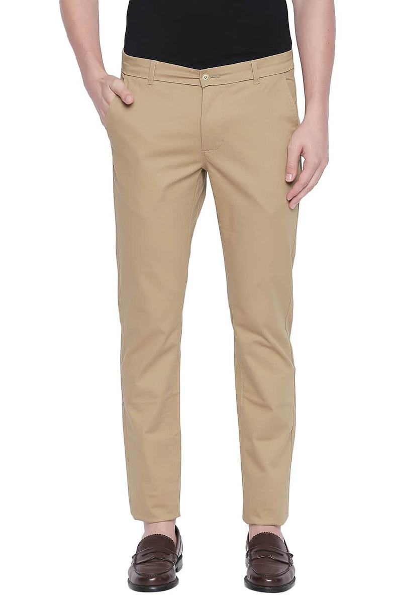 BASICS TAPERED FIT STRETCH TROUSER