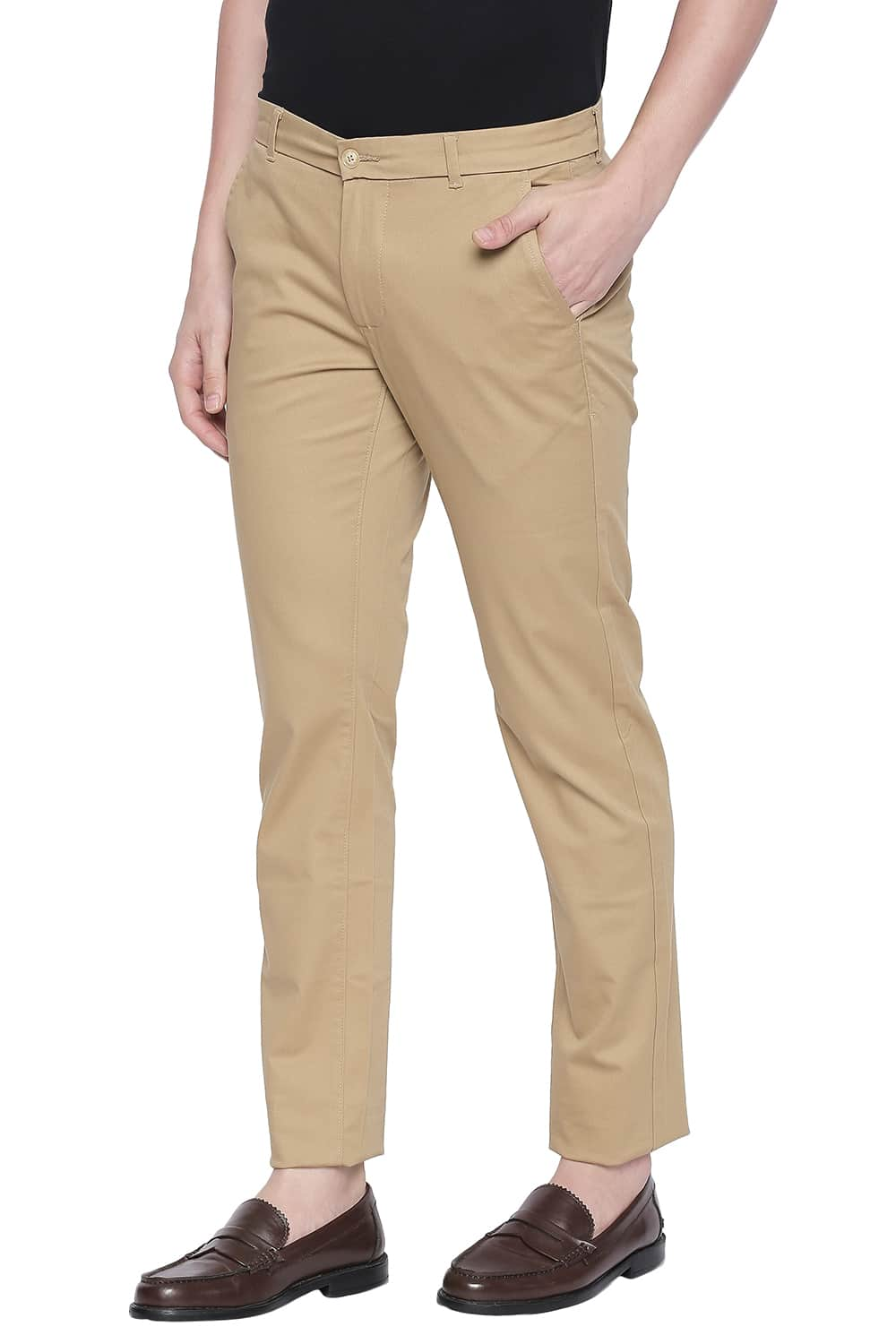 BASICS TAPERED FIT STRETCH TROUSER