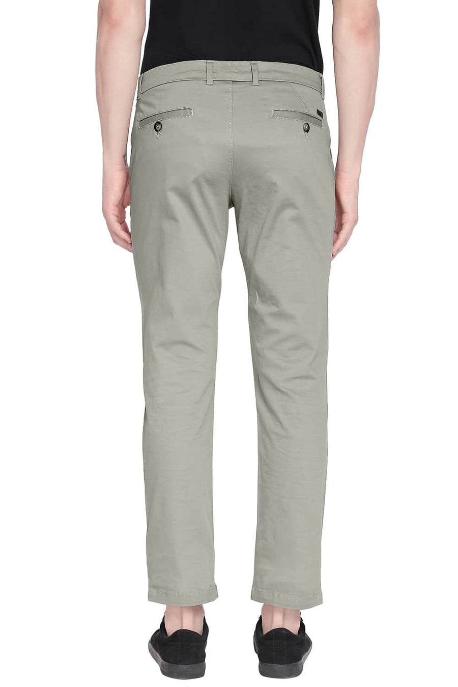 BASICS TAPERED FIT LAUREL OAK STRETCH TROUSER