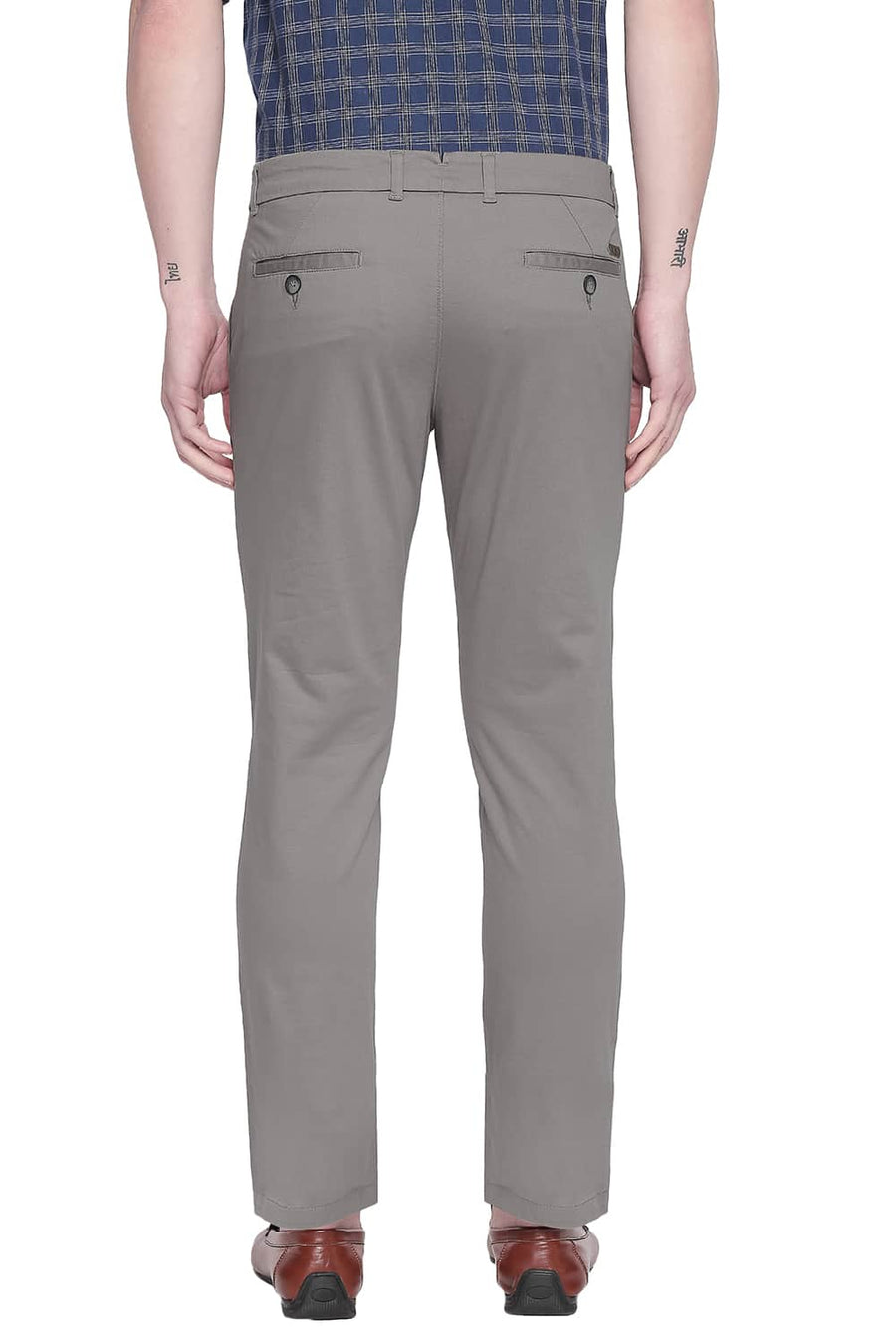 BASICS TAPERED FIT MOON ROCK STRETCH TROUSER