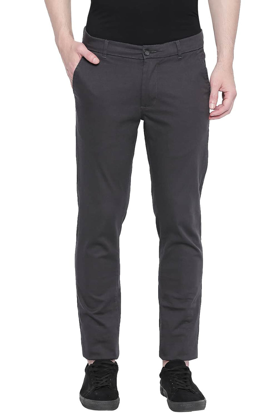 BASICS TAPERED FIT CASTLEROCK STRETCH TROUSER