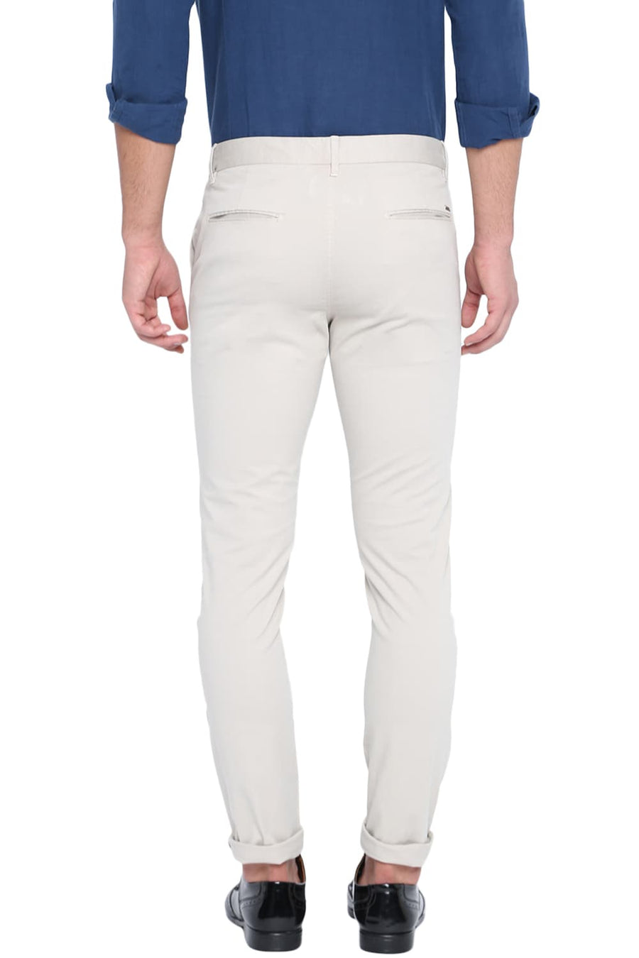 BASICS TAPERED FIT CEMENT OVER DYED TROUSER