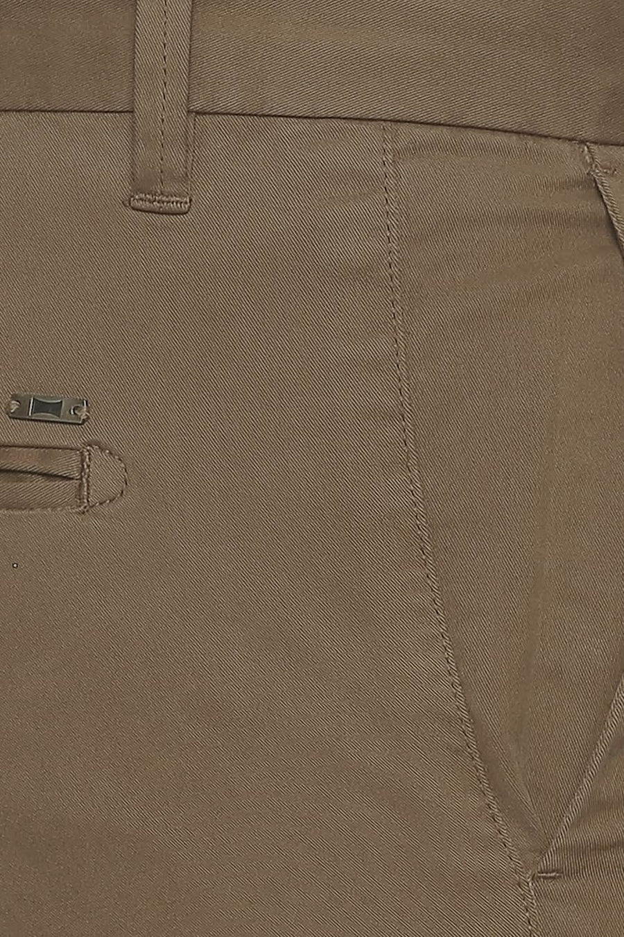 BASICS TAPERED FIT BRONZE BROWN OVER DYED TROUSER