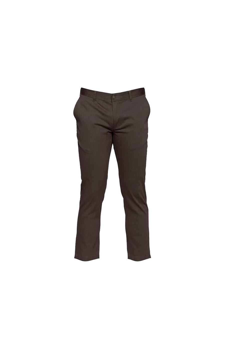 BASICS TAPERED FIT BELUGA PRINTED STRETCH TROUSER