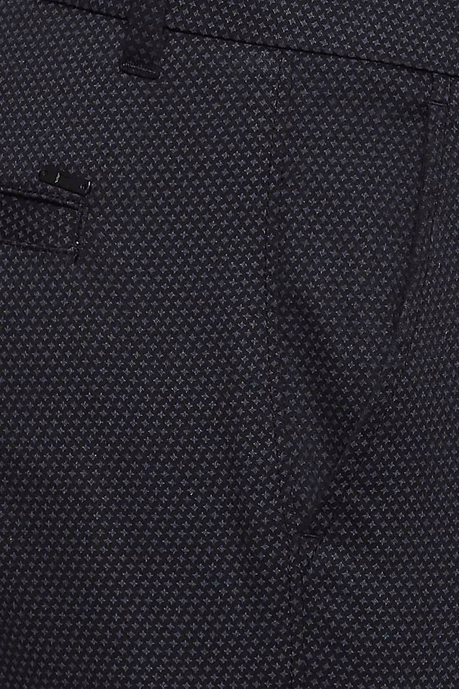 BASICS TAPERED FIT FORGED IRON PRINTED STRETCH TROUSER