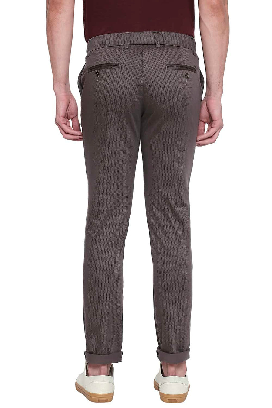 BASICS TAPERED FIT EIFFEL TOWER PRINTED STRETCH TROUSER