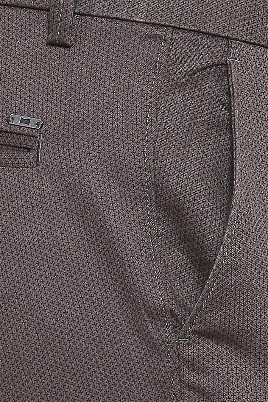 BASICS TAPERED FIT EIFFEL TOWER PRINTED STRETCH TROUSER