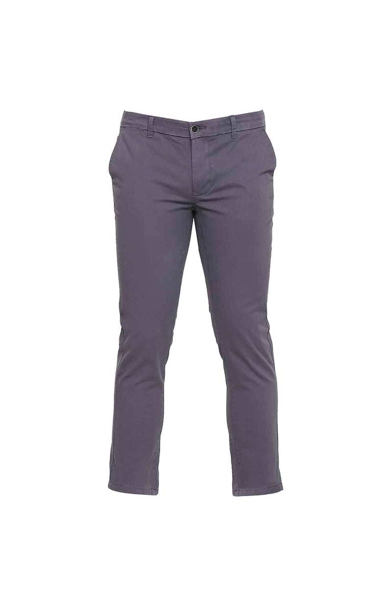 BASICS TAPERED FIT DYED STRETCH TROUSER