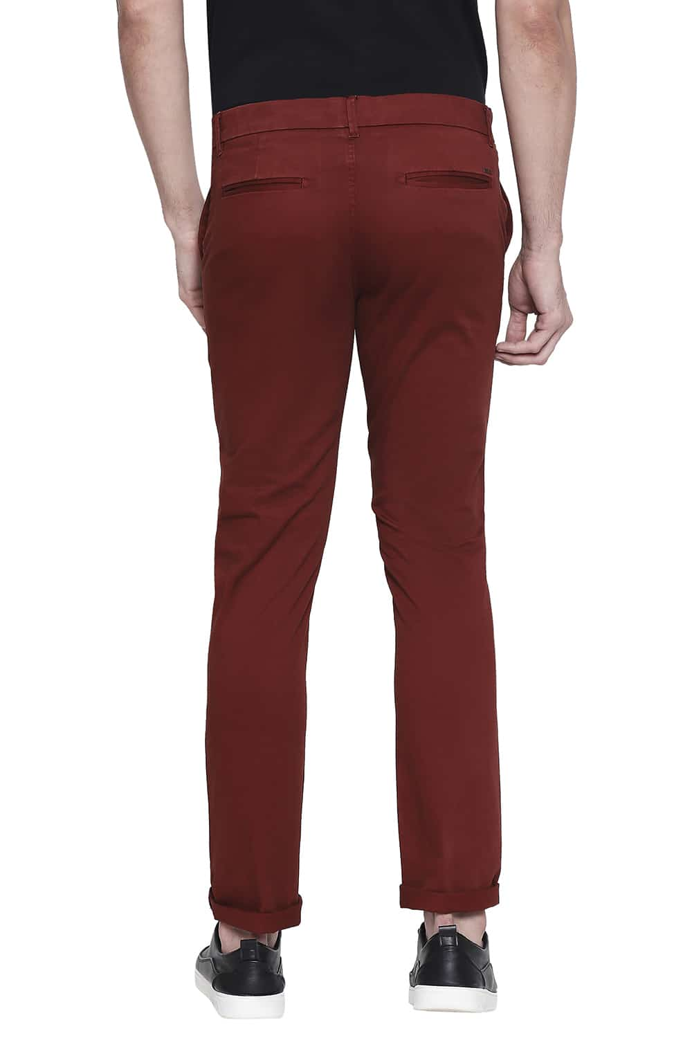 BASICS TAPERED FIT DYED STRETCH TROUSER