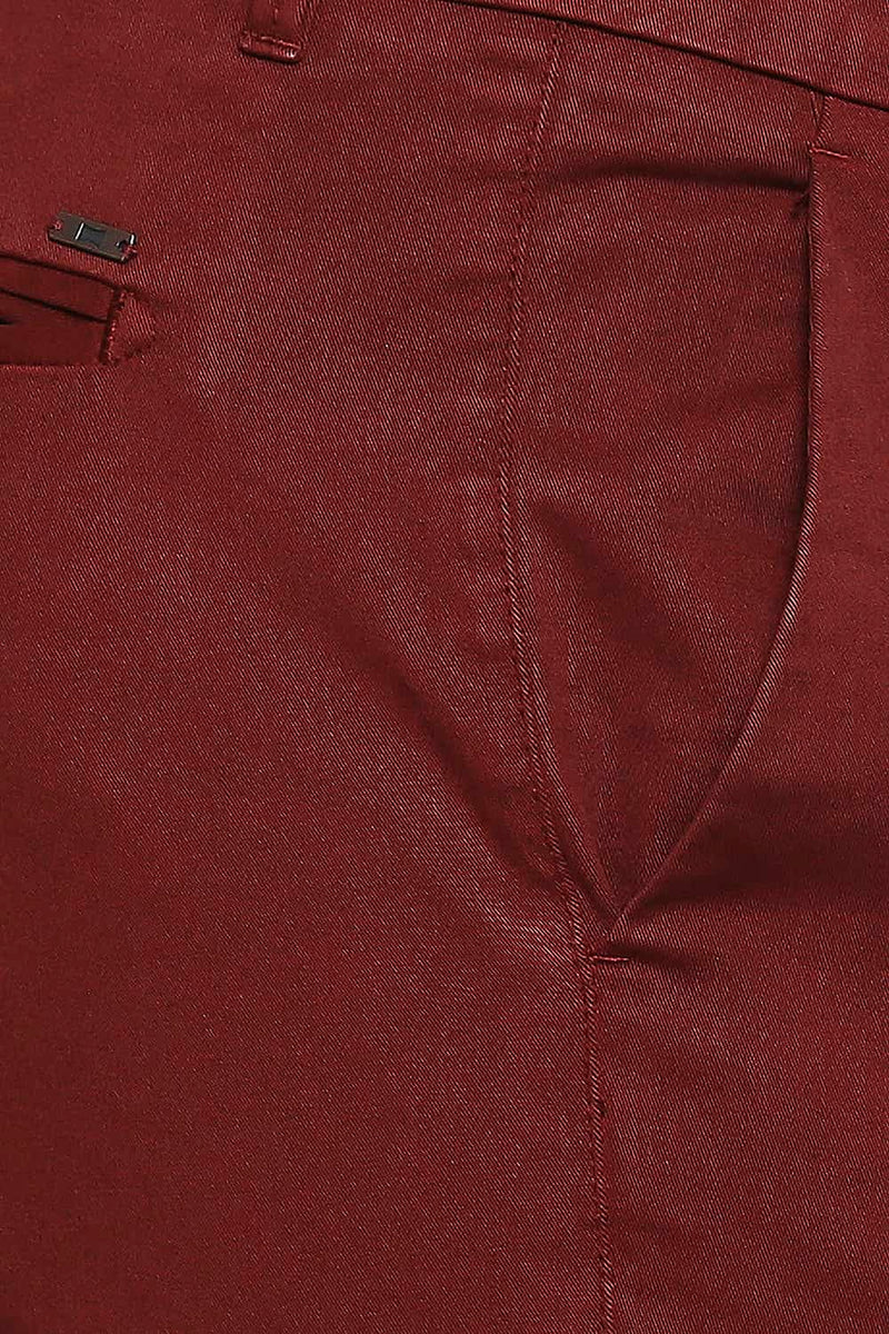 BASICS TAPERED FIT DYED STRETCH TROUSER