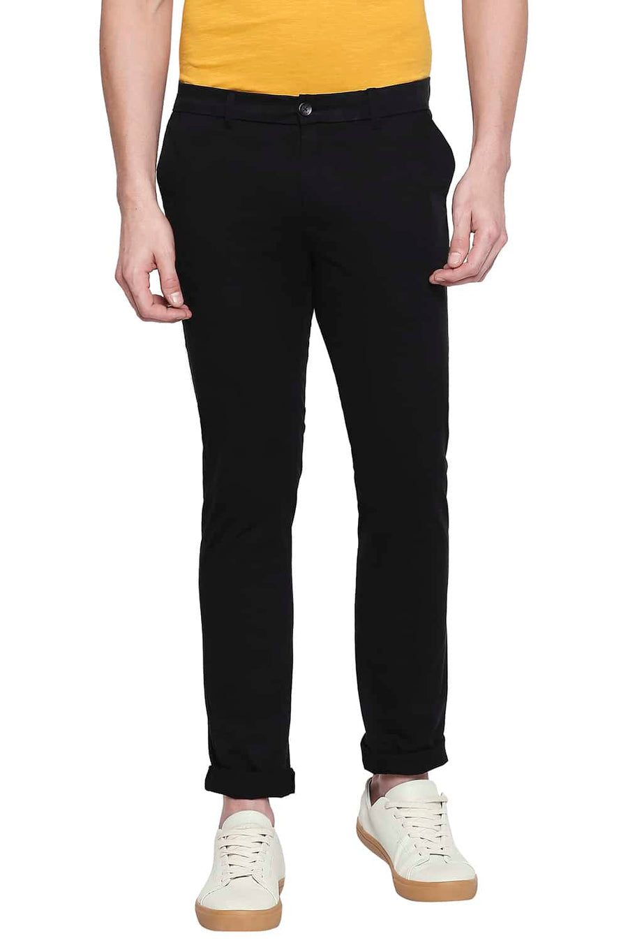 BASICS TAPERED FIT JET SET DYED STRETCH TROUSER