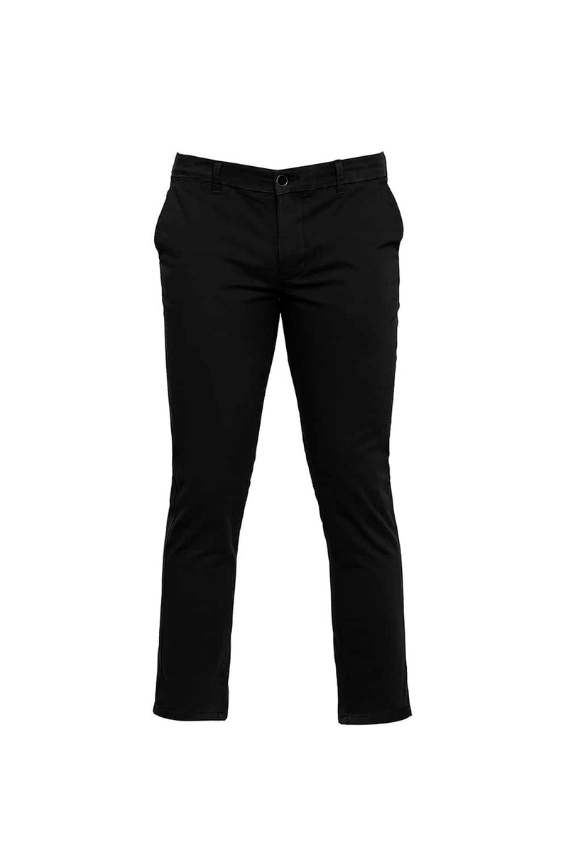 BASICS TAPERED FIT DYED STRETCH TROUSER