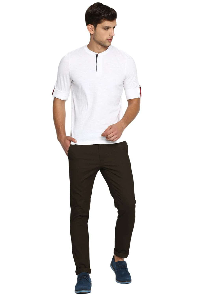 BASICS TAPERED FIT STRETCH TROUSER