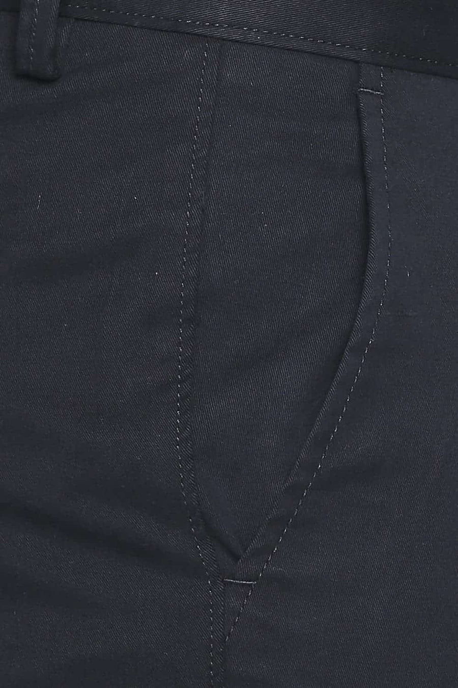 BASICS TAPERED FIT BLUE GRAPHITE STRETCH TROUSER