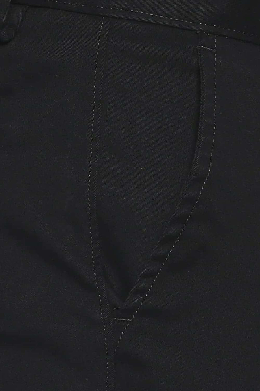 BASICS TAPERED FIT ANTHRACITE STRETCH TROUSER