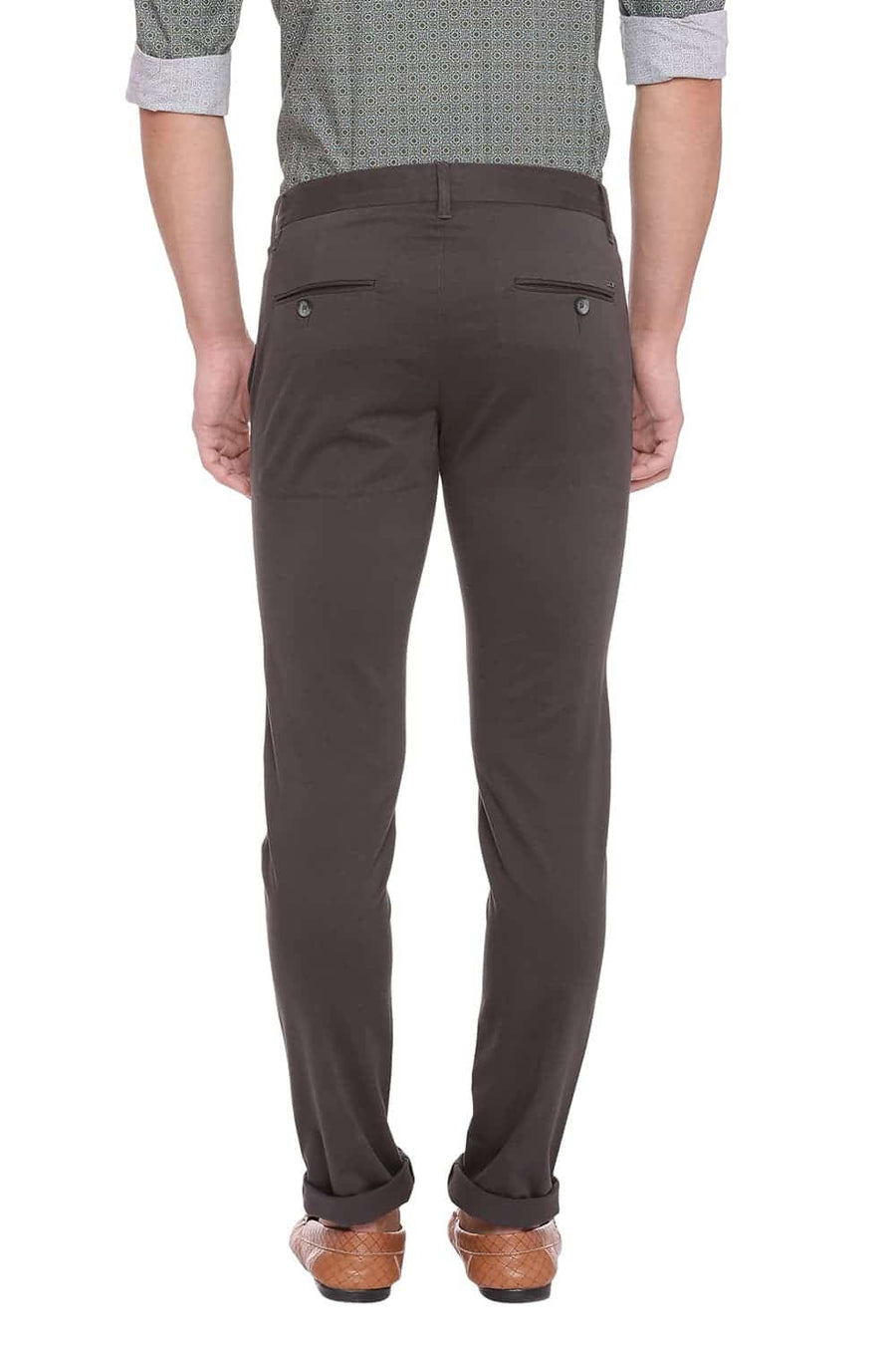 BASICS TAPERED FIT URBAN CHIC GREY STRETCH TROUSER