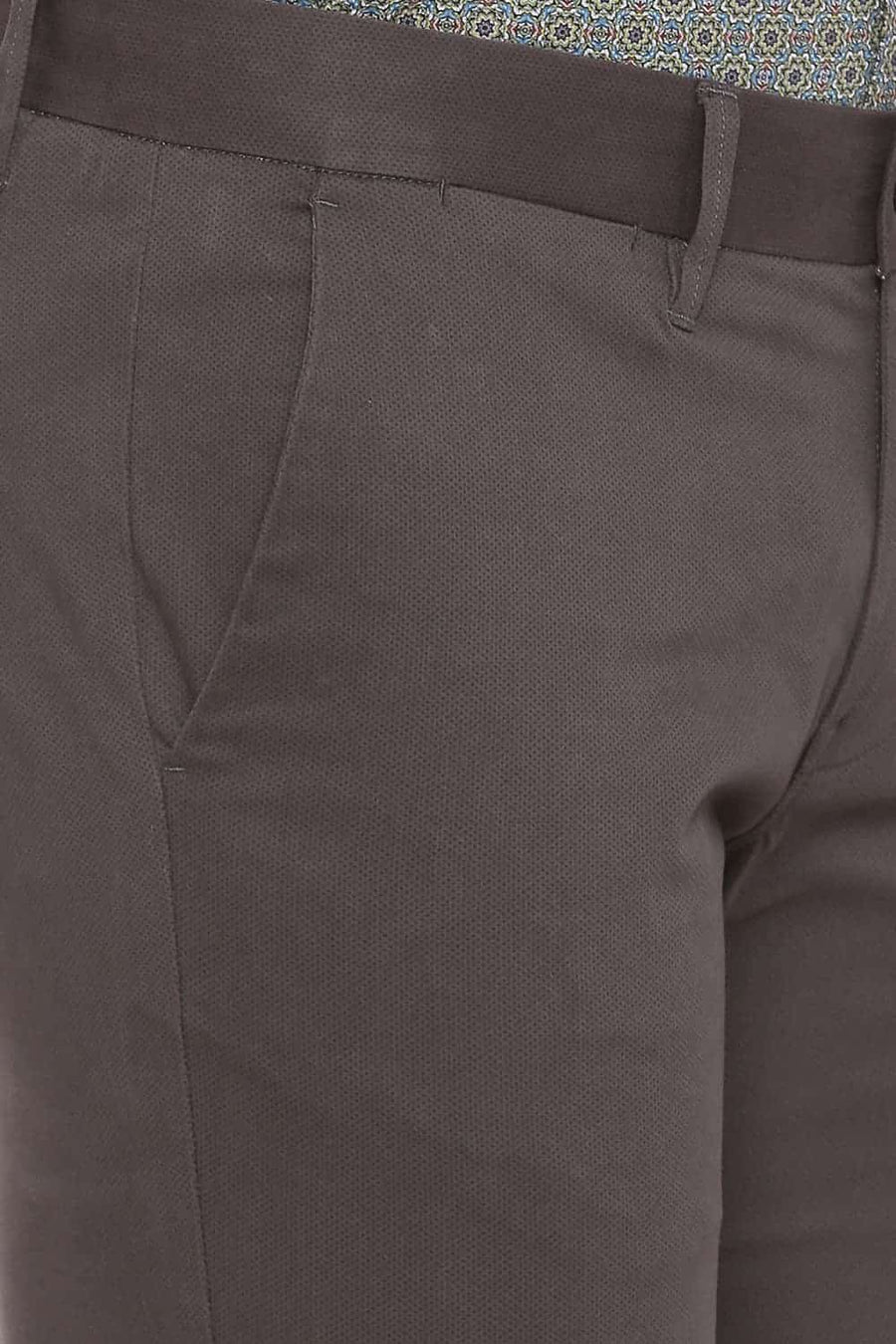 BASICS TAPERED FIT URBAN CHIC GREY STRETCH TROUSER