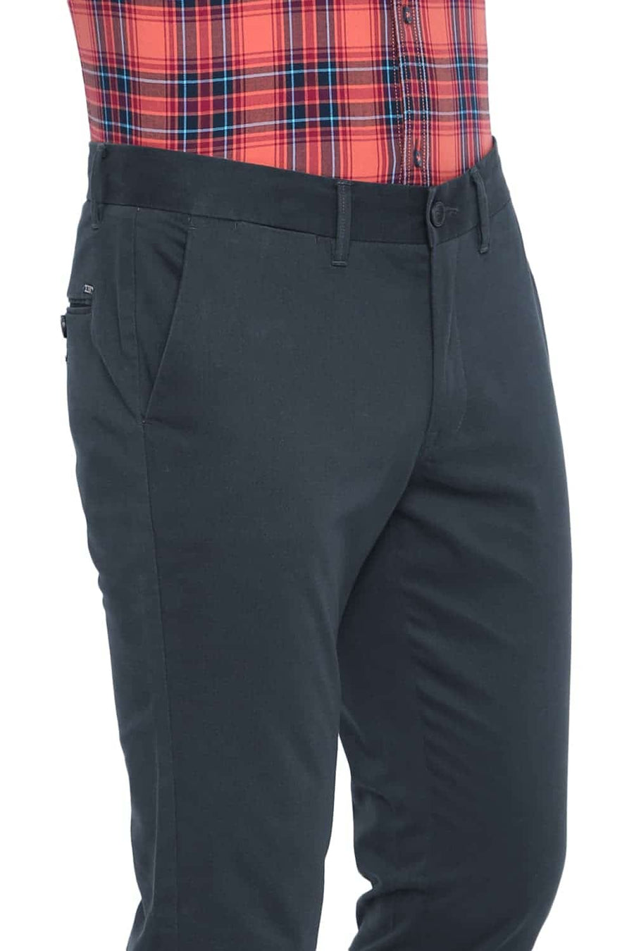 BASICS TAPERED FIT ORION BLUE STRETCH TROUSER
