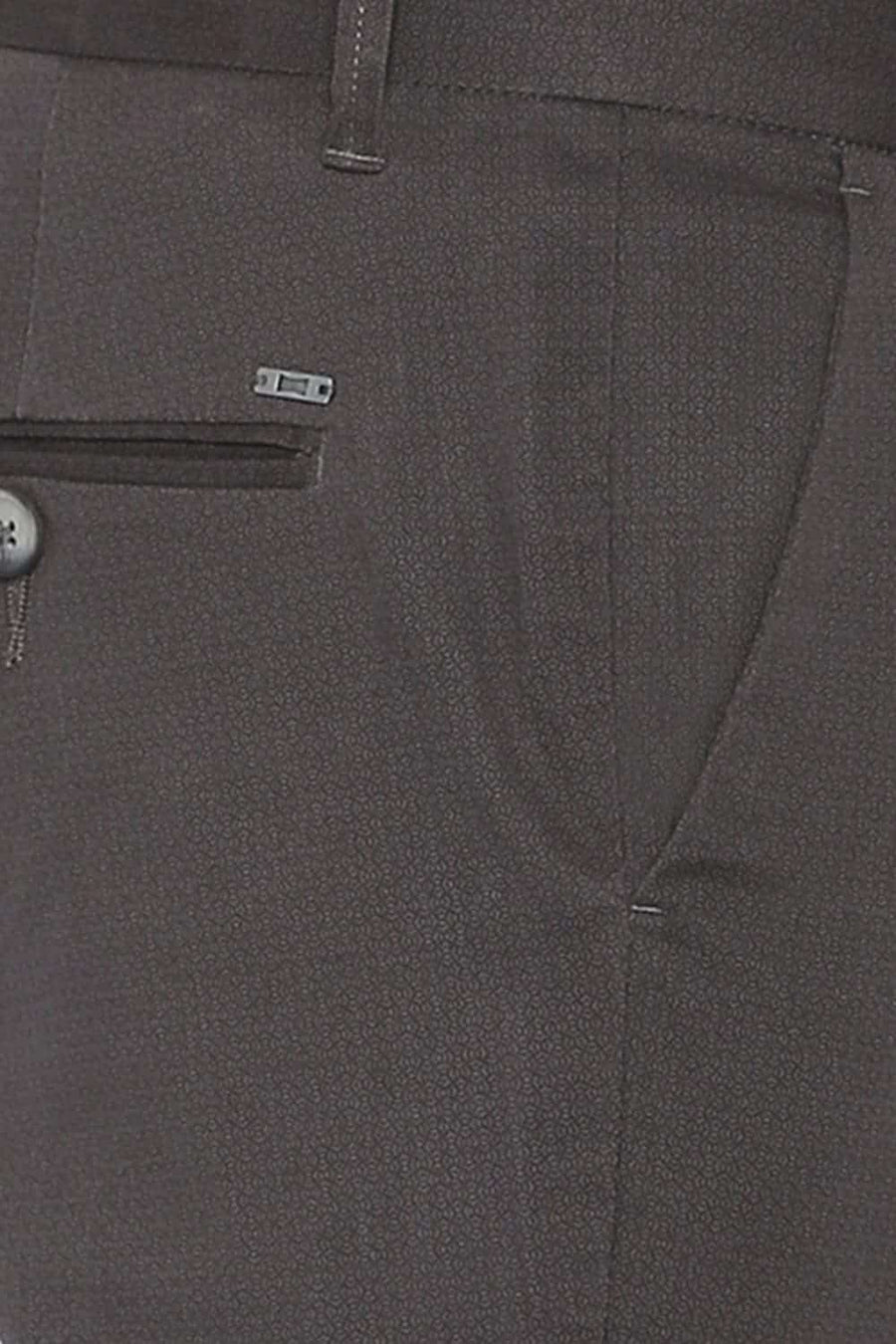 BASICS TAPERED FIT EBONY GREY STRETCH TROUSER