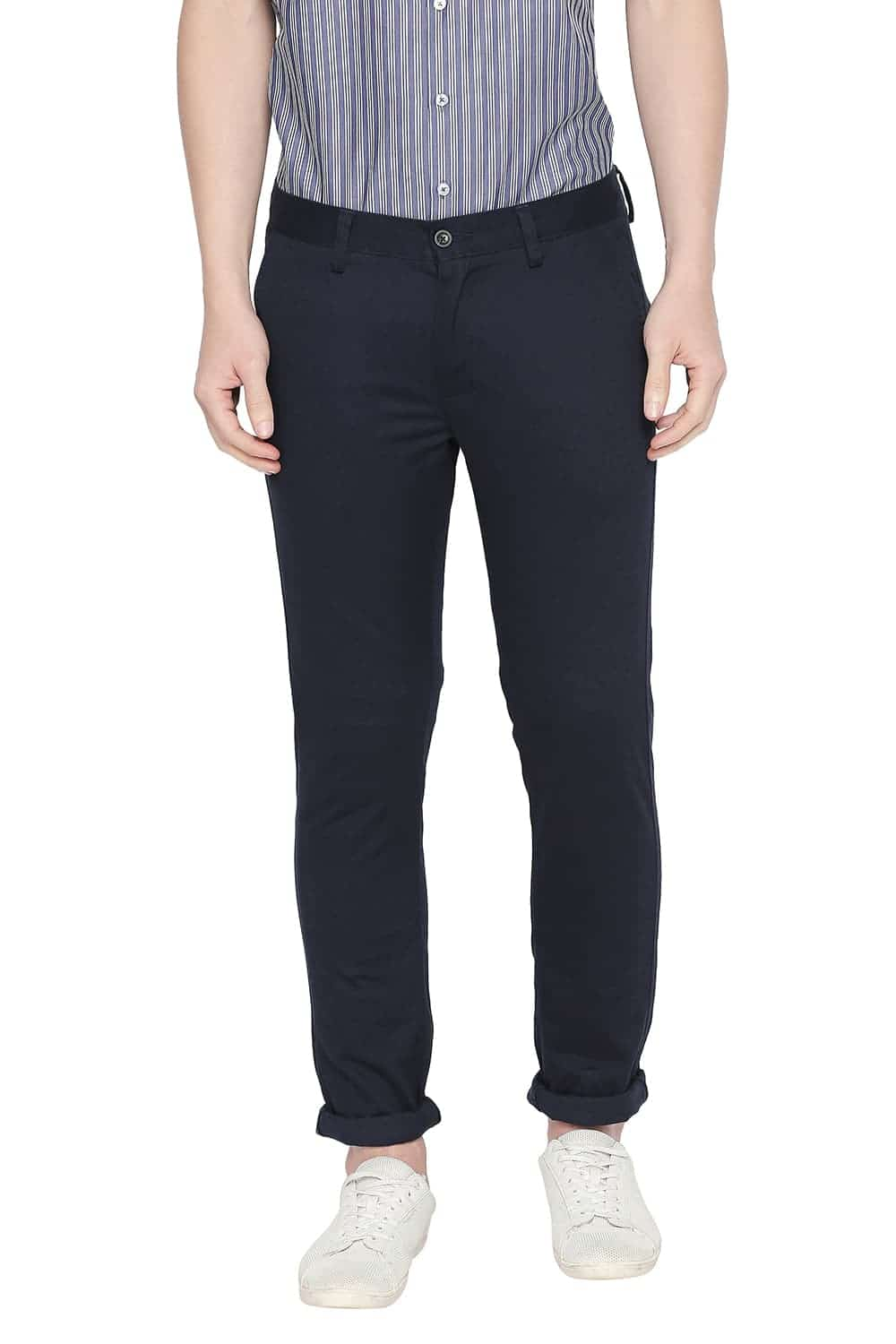 BASICS TAPERED FIT STRETCH TROUSER