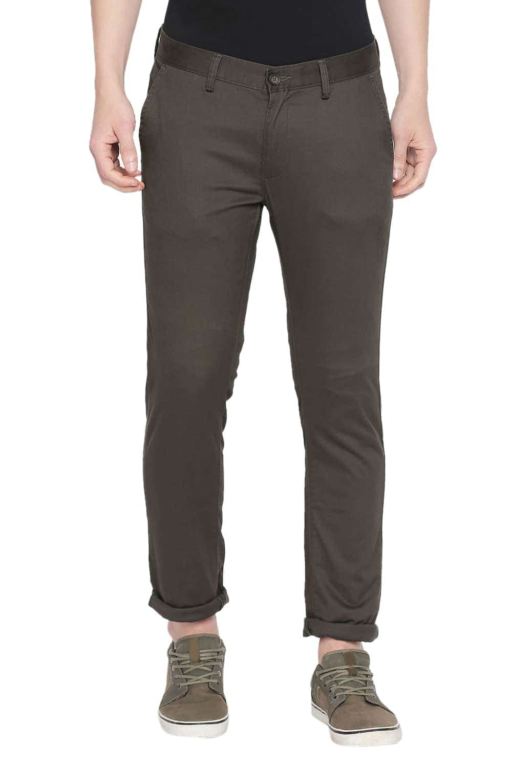 BASICS TAPERED FIT STRETCH TROUSER