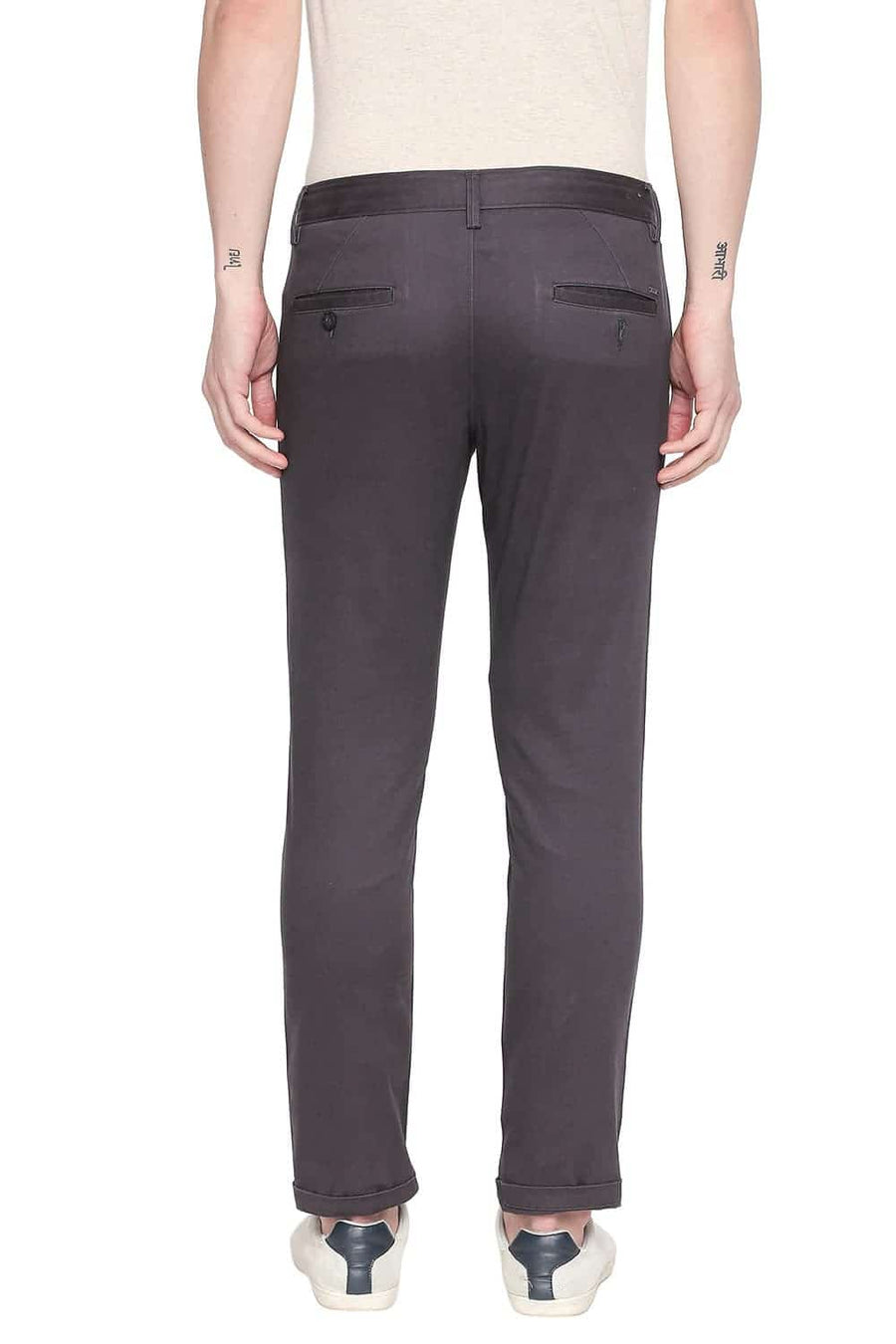 BASICS TAPERED FIT EIFFEL TOWER STRETCH TROUSER