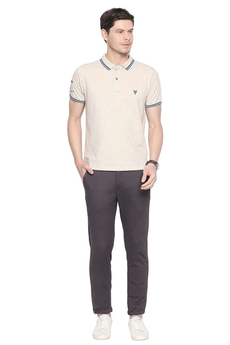 BASICS TAPERED FIT STRETCH TROUSER