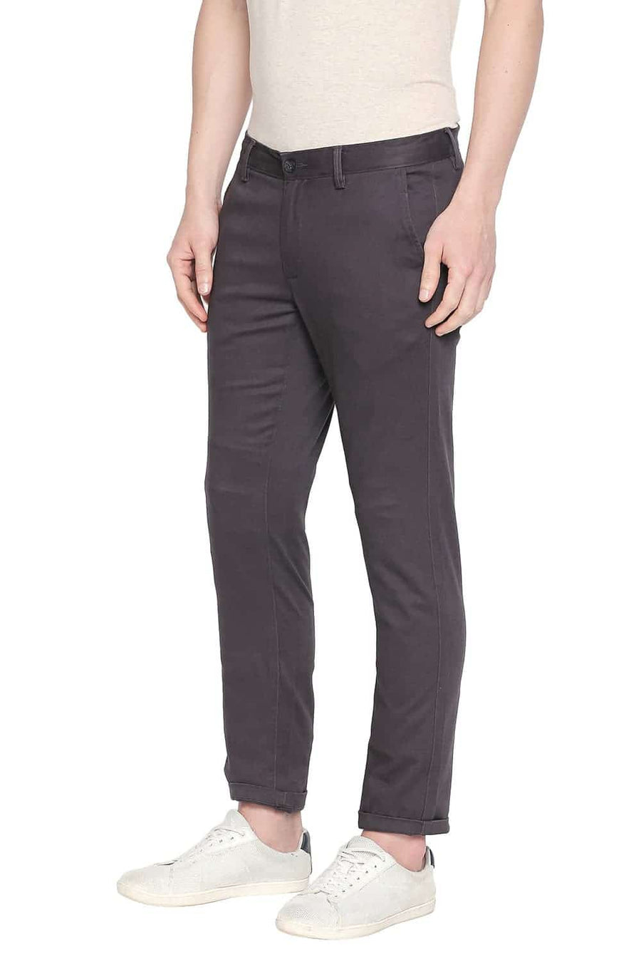 BASICS TAPERED FIT EIFFEL TOWER STRETCH TROUSER