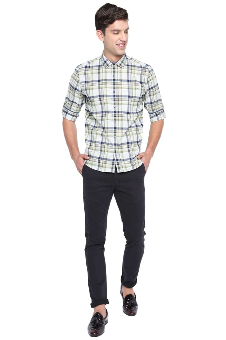 BASICS TAPERED FIT PIRATE BLACK STRETCH TROUSER